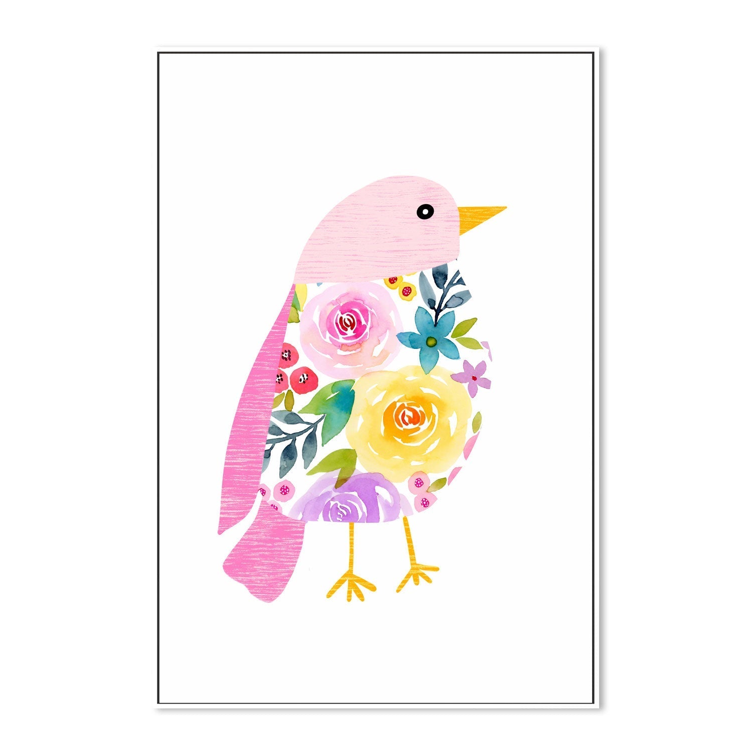wall-art-print-canvas-poster-framed-Pink Bird , By Lisa Nohren-5