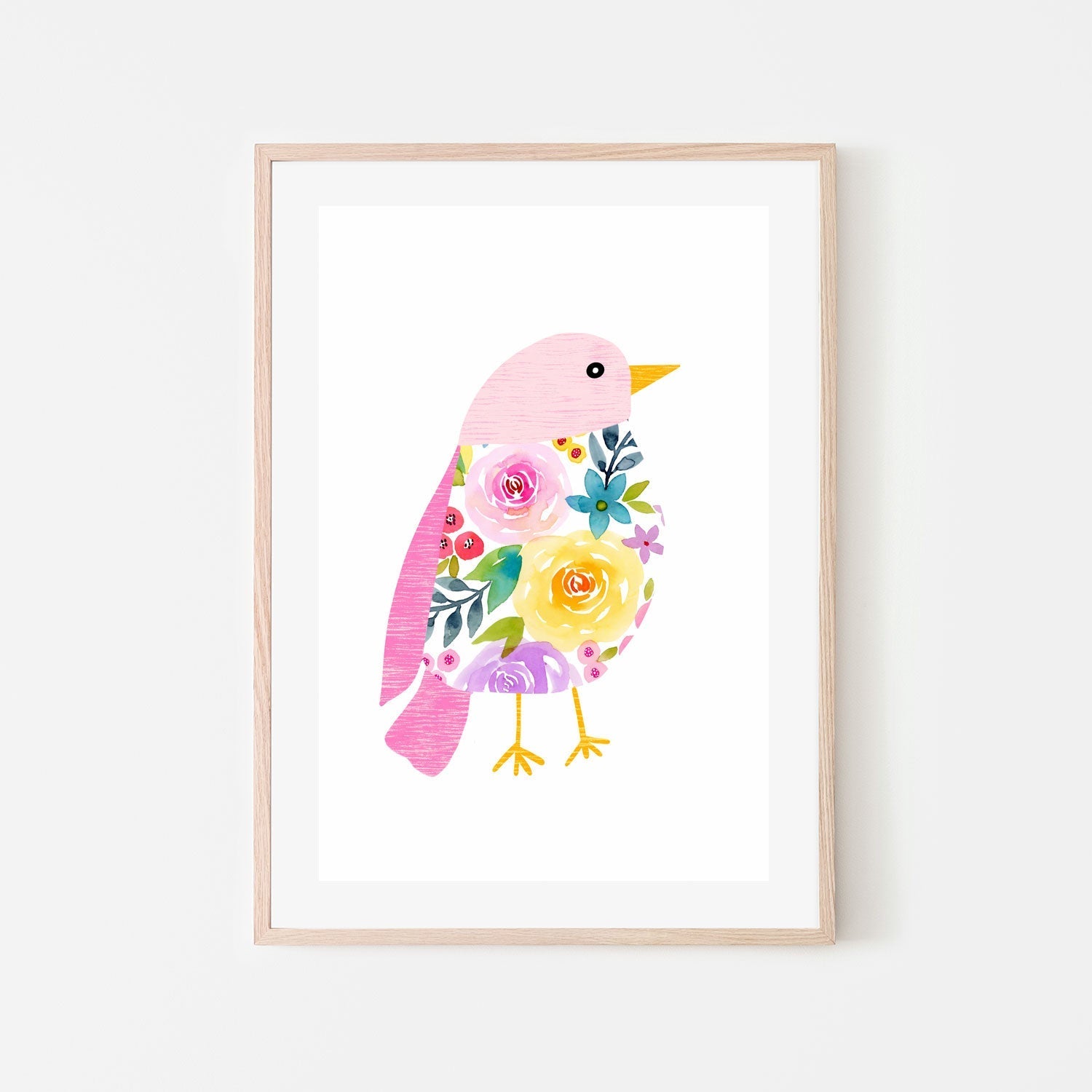 wall-art-print-canvas-poster-framed-Pink Bird , By Lisa Nohren-6