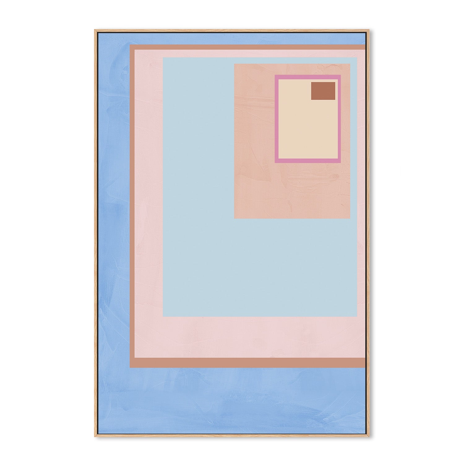 wall-art-print-canvas-poster-framed-Pink Block Colour, Style B , By JL Design-4
