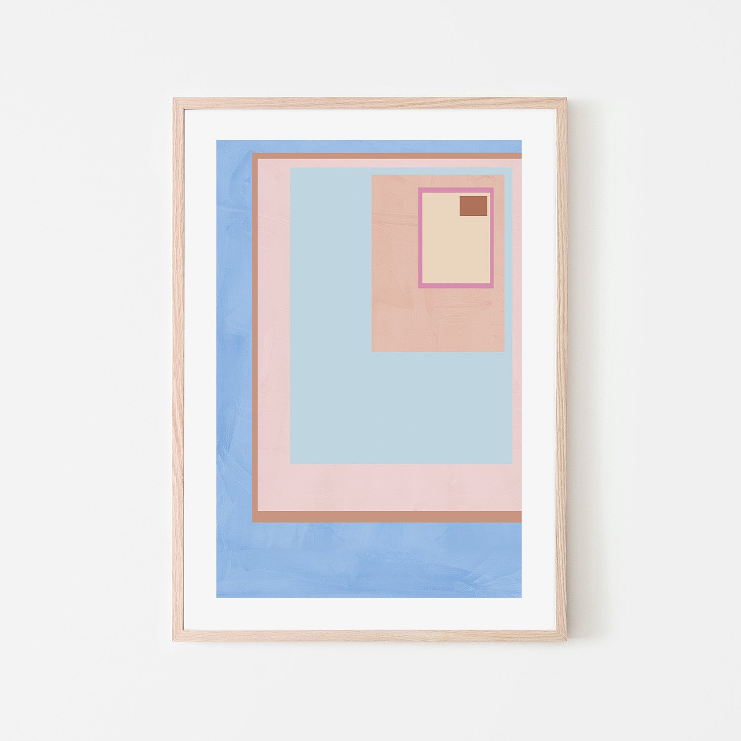 wall-art-print-canvas-poster-framed-Pink Block Colour, Style B , By JL Design-6