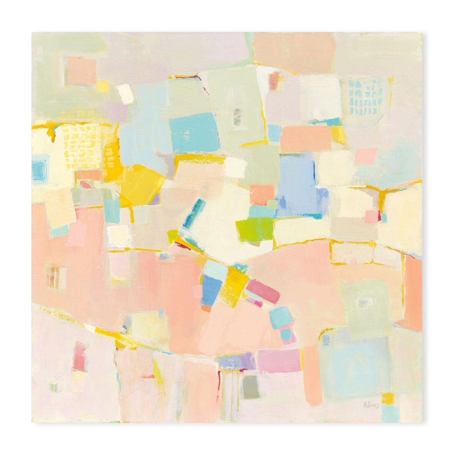 wall-art-print-canvas-poster-framed-Pink Block Party, Set Of 2-by-Phyllis Adams-Gioia Wall Art