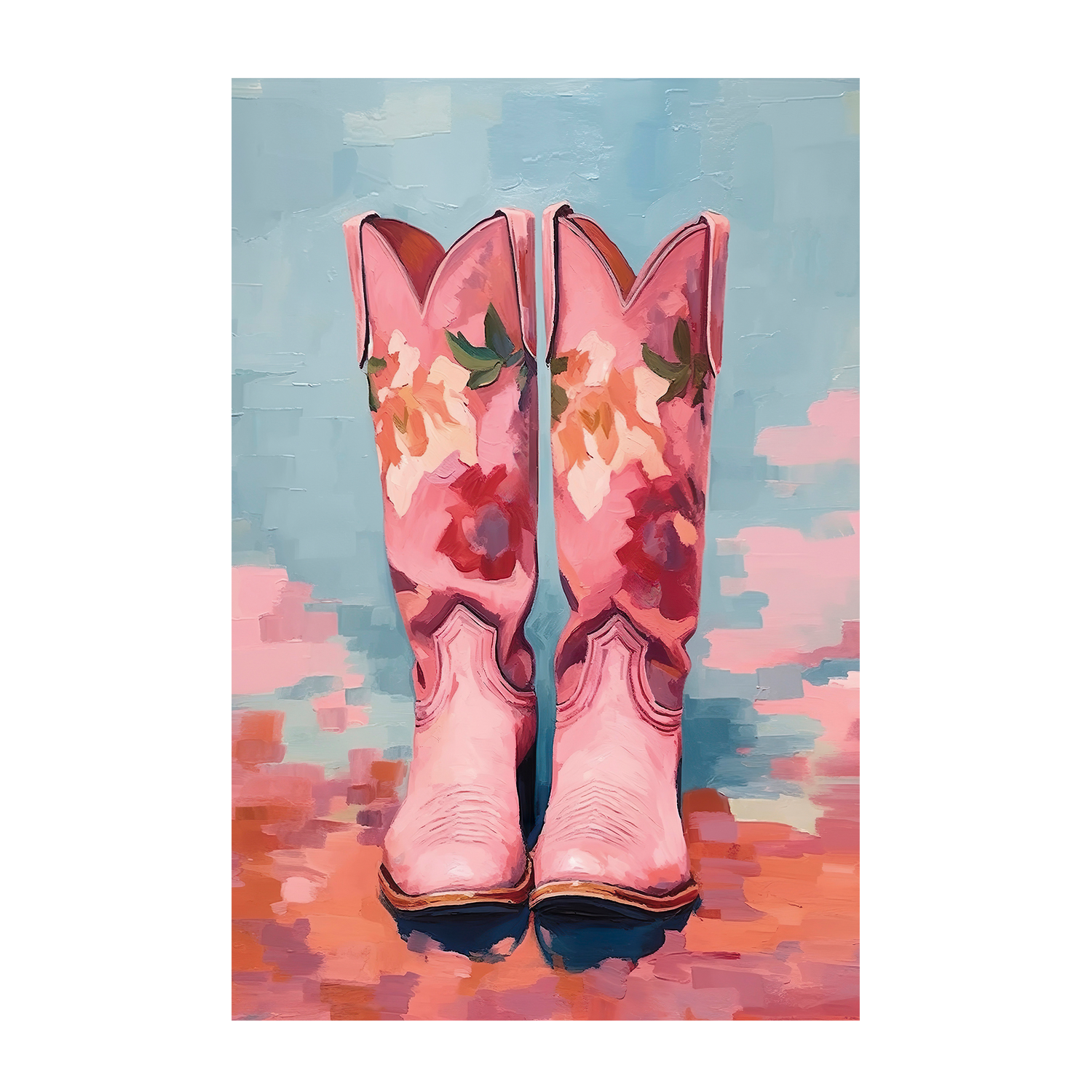 wall-art-print-canvas-poster-framed-Pink Boots , By Lady Hana-1