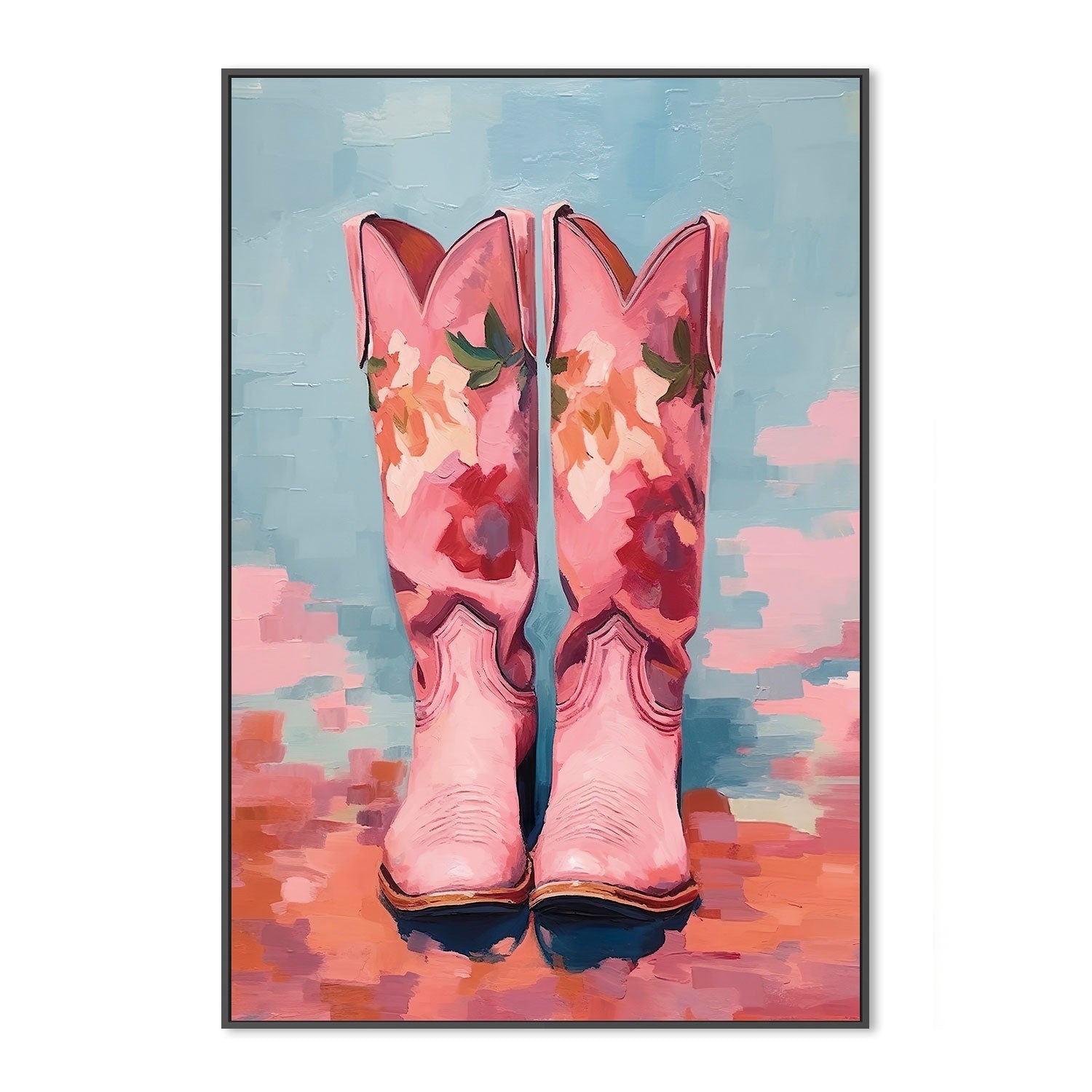 wall-art-print-canvas-poster-framed-Pink Boots , By Lady Hana-3