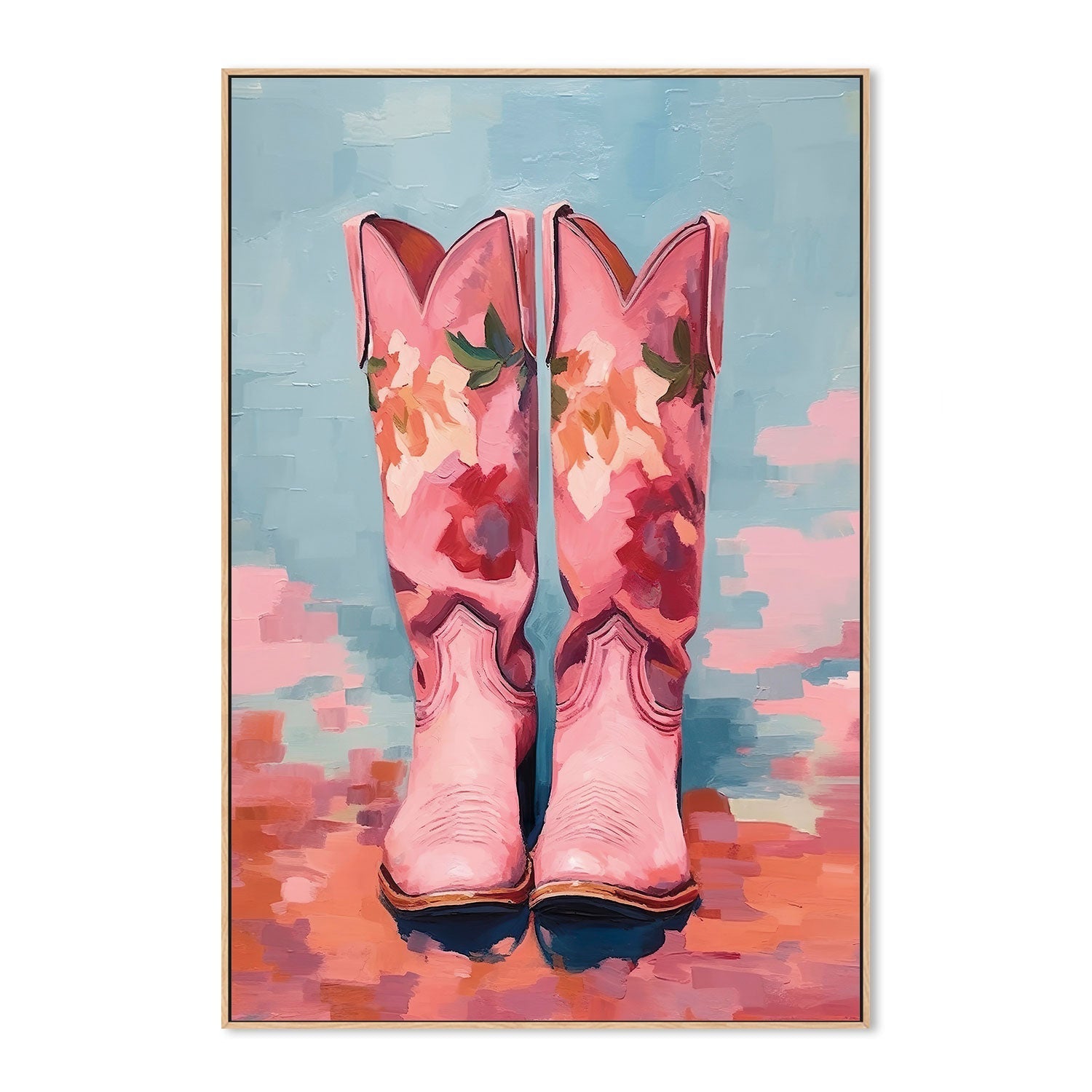 wall-art-print-canvas-poster-framed-Pink Boots , By Lady Hana-4