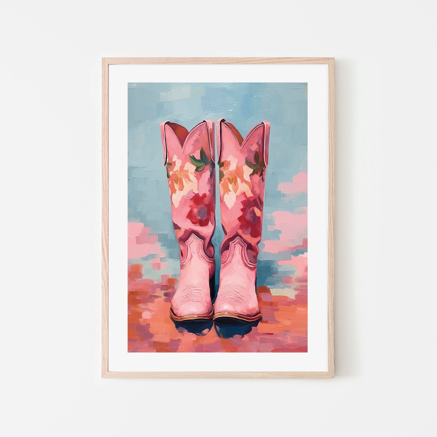 wall-art-print-canvas-poster-framed-Pink Boots , By Lady Hana-6