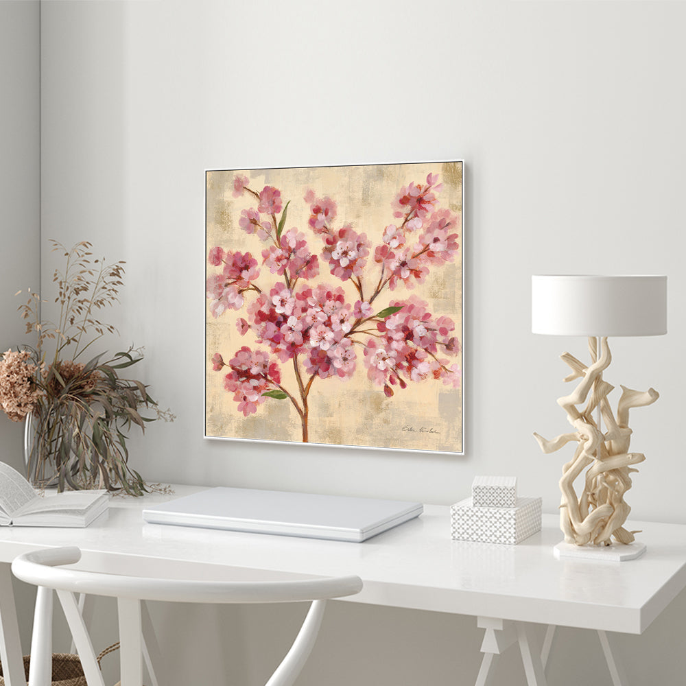 wall-art-print-canvas-poster-framed-Pink Cherry Branch, Style B-by-Silvia Vassileva-Gioia Wall Art