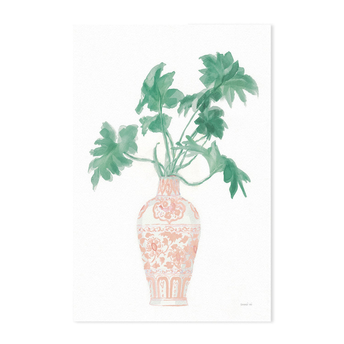 wall-art-print-canvas-poster-framed-Pink Chinoiserie, Style A & B, Set Of 2 , By Danhui Nai-GIOIA-WALL-ART