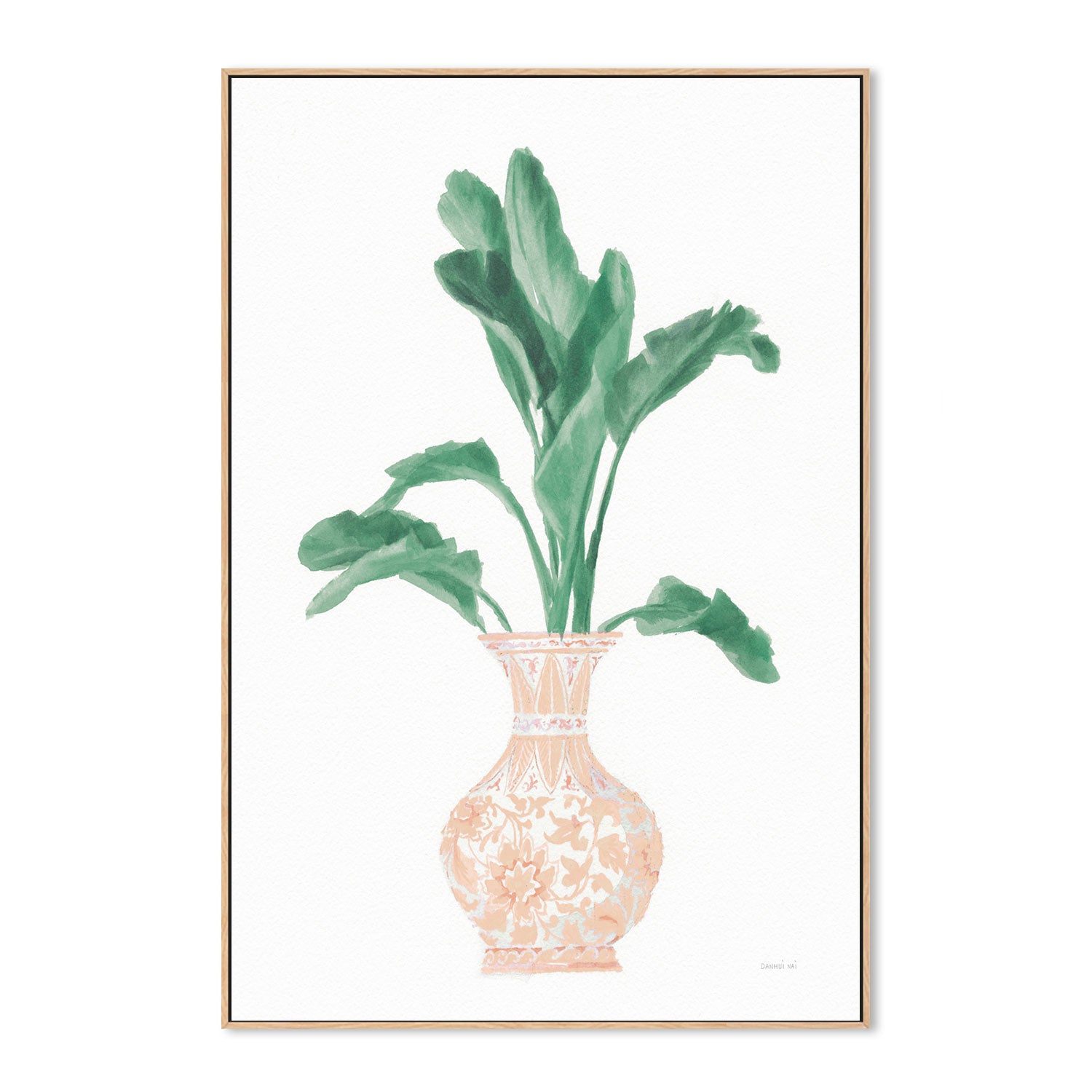 wall-art-print-canvas-poster-framed-Pink Chinoiserie, Style A , By Danhui Nai-GIOIA-WALL-ART