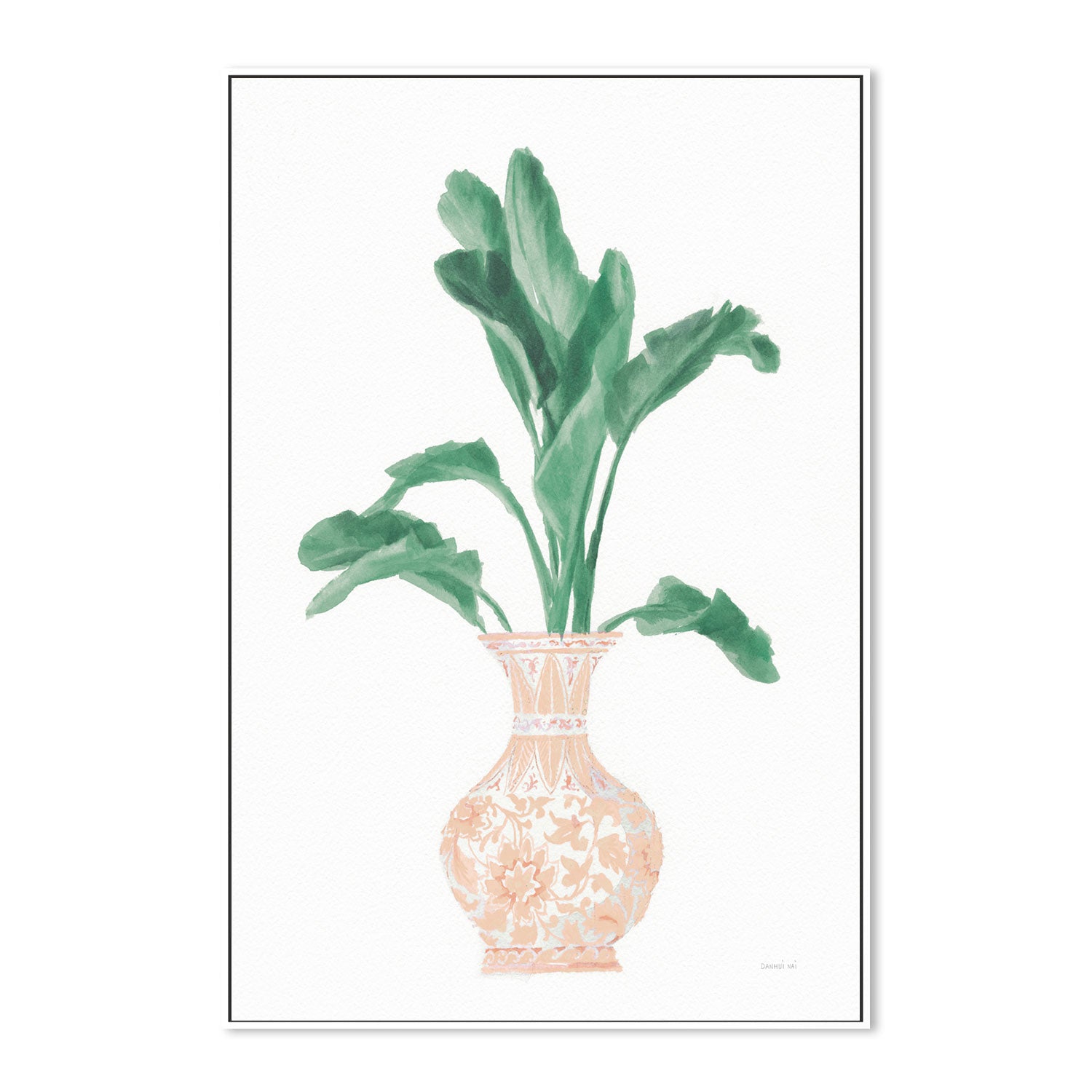 wall-art-print-canvas-poster-framed-Pink Chinoiserie, Style A , By Danhui Nai-GIOIA-WALL-ART