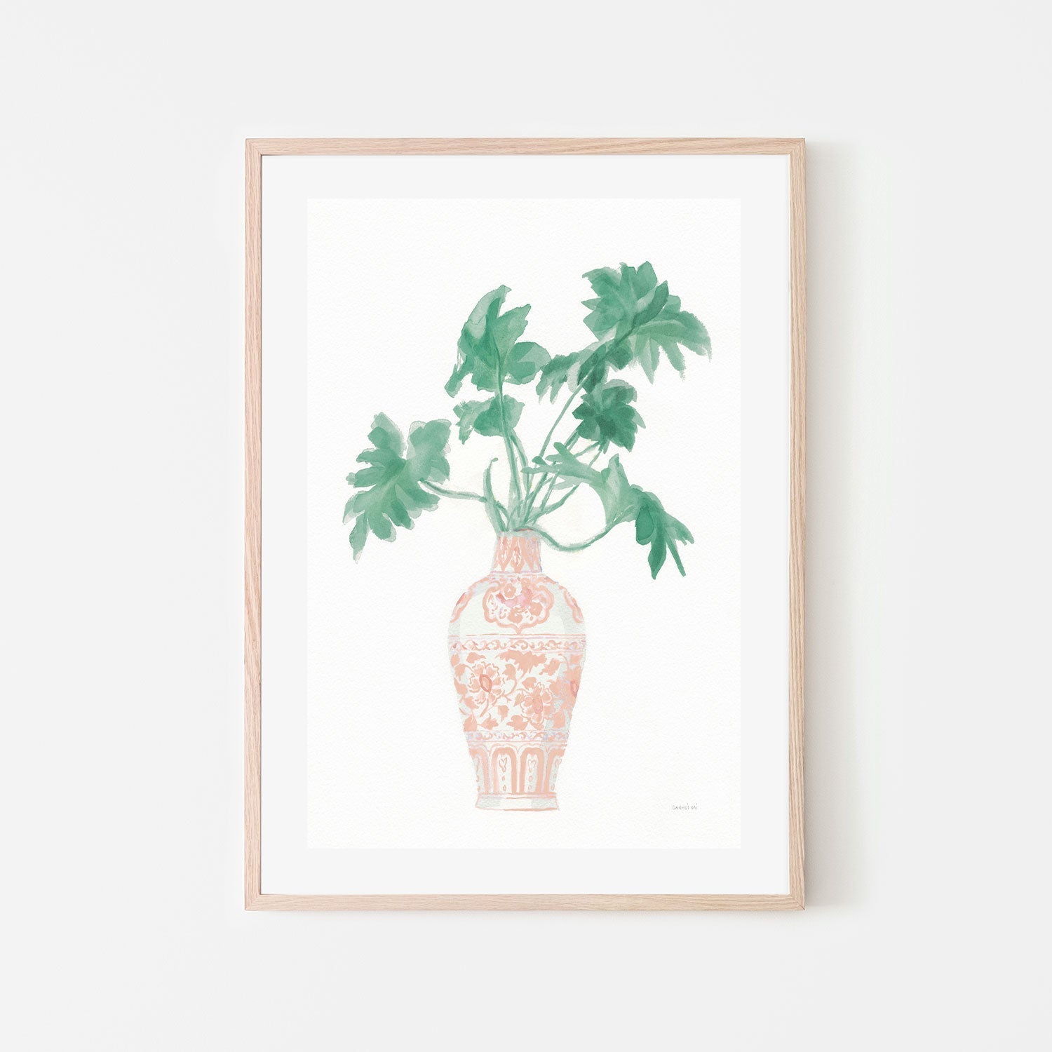 wall-art-print-canvas-poster-framed-Pink Chinoiserie, Style B , By Danhui Nai-GIOIA-WALL-ART
