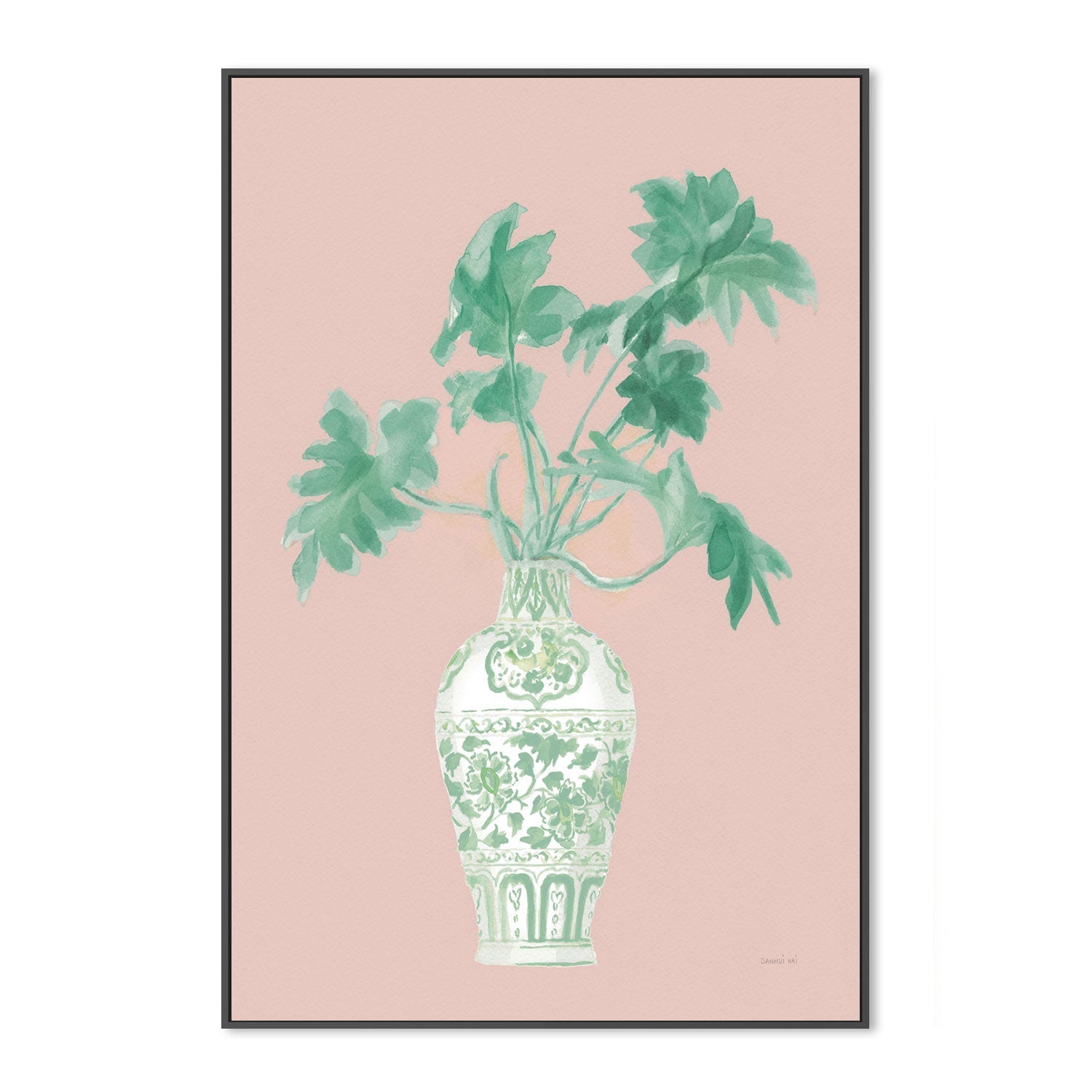 wall-art-print-canvas-poster-framed-Pink Chinoiserie, Style C , By Danhui Nai-GIOIA-WALL-ART