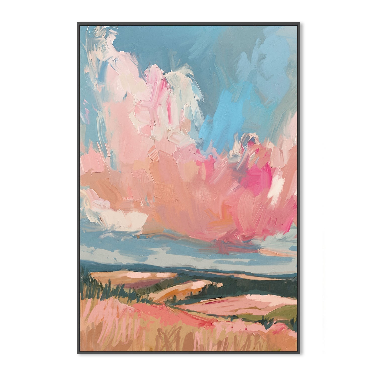 wall-art-print-canvas-poster-framed-Pink Clouds , Style C, By Nina Blue-3