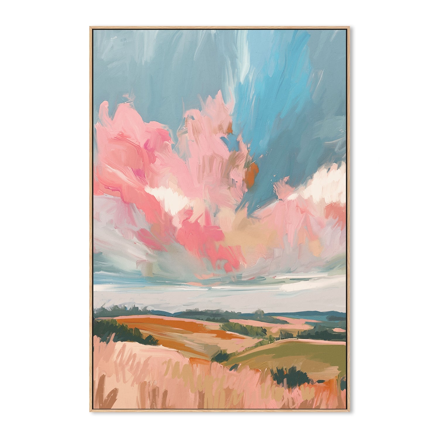 wall-art-print-canvas-poster-framed-Pink Clouds , Style D, By Nina Blue-4