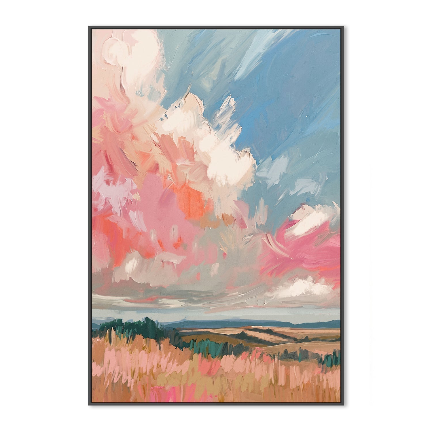 wall-art-print-canvas-poster-framed-Pink Clouds , Style E, By Nina Blue-3