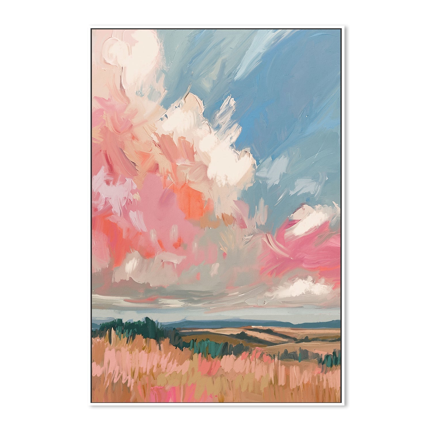 wall-art-print-canvas-poster-framed-Pink Clouds , Style E, By Nina Blue-5