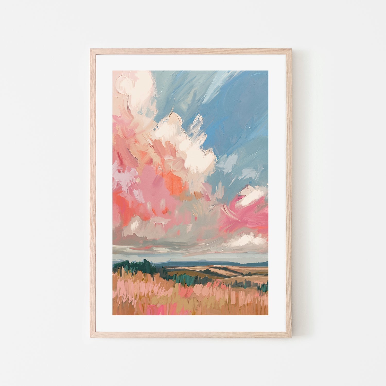 wall-art-print-canvas-poster-framed-Pink Clouds , Style E, By Nina Blue-6