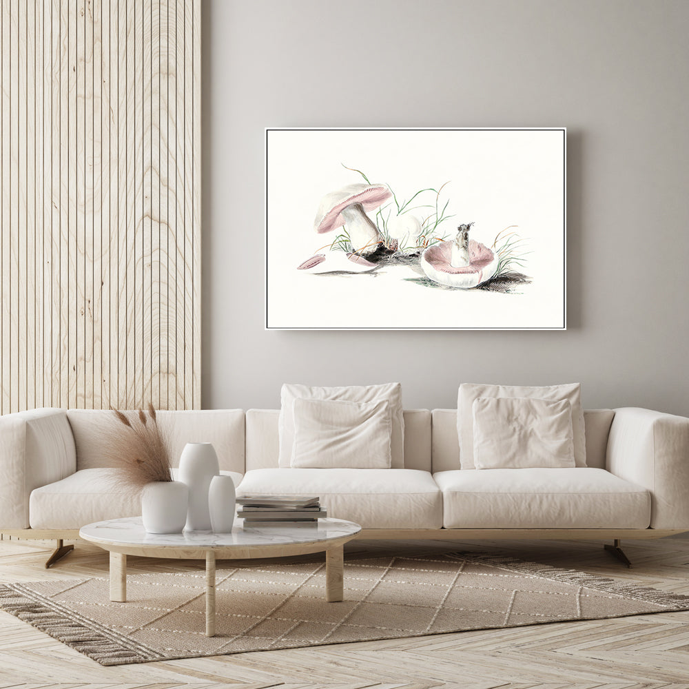 wall-art-print-canvas-poster-framed-Pink Field Mushrooms-GIOIA-WALL-ART