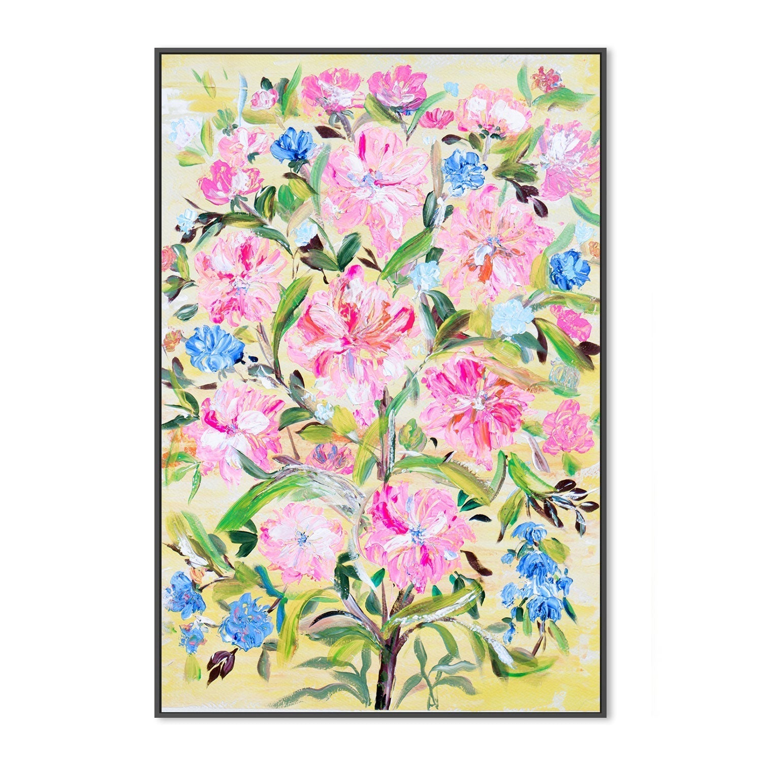 wall-art-print-canvas-poster-framed-Pink Geraniums, Style A , By Nadar Musa-GIOIA-WALL-ART