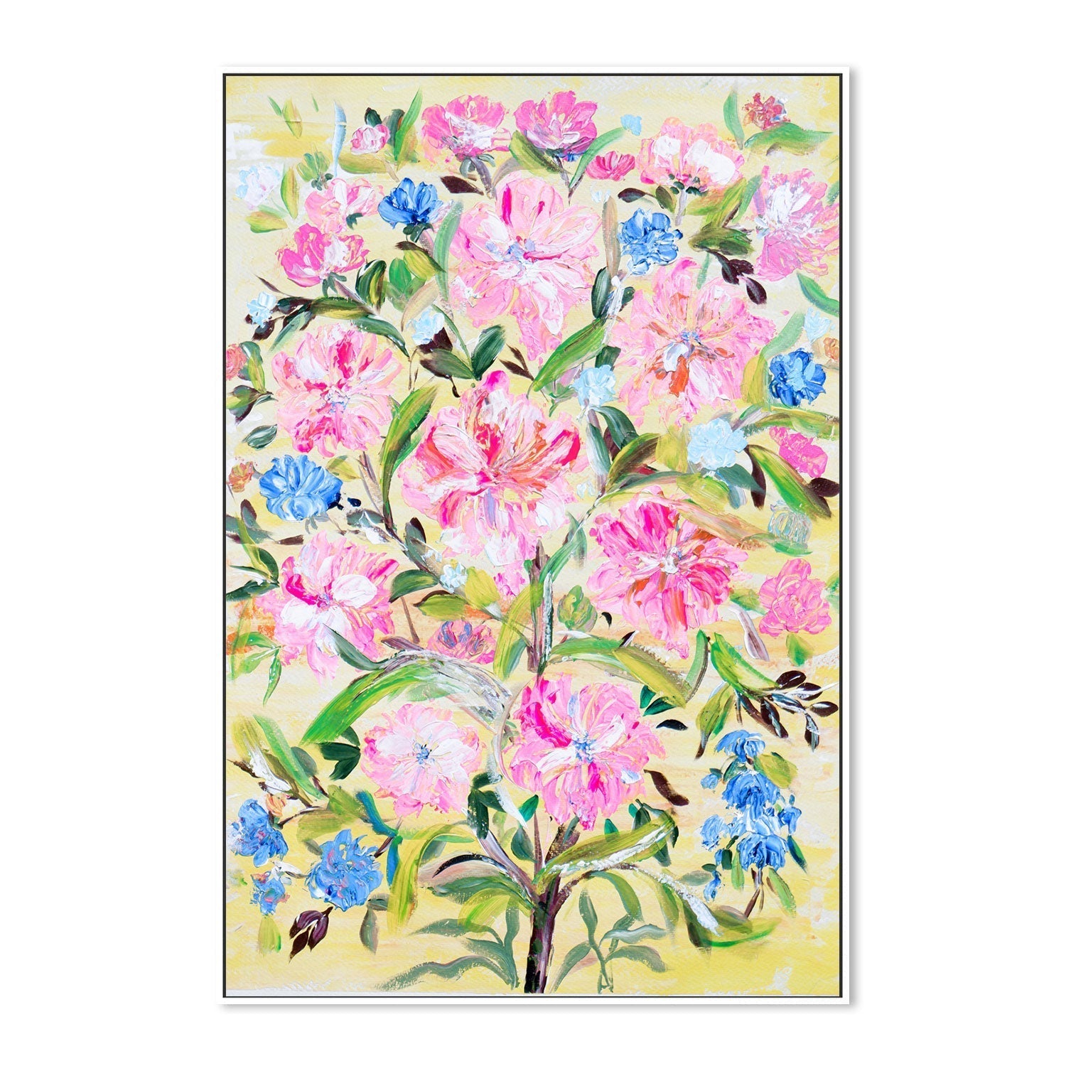 wall-art-print-canvas-poster-framed-Pink Geraniums, Style A , By Nadar Musa-GIOIA-WALL-ART