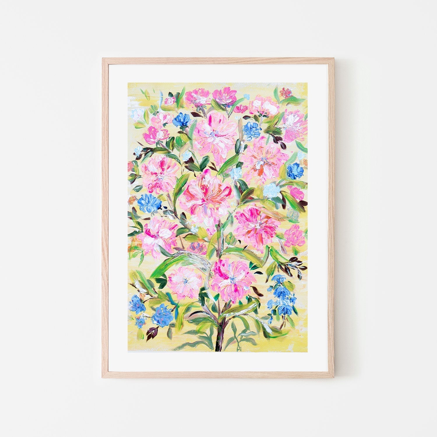 wall-art-print-canvas-poster-framed-Pink Geraniums, Style A , By Nadar Musa-GIOIA-WALL-ART