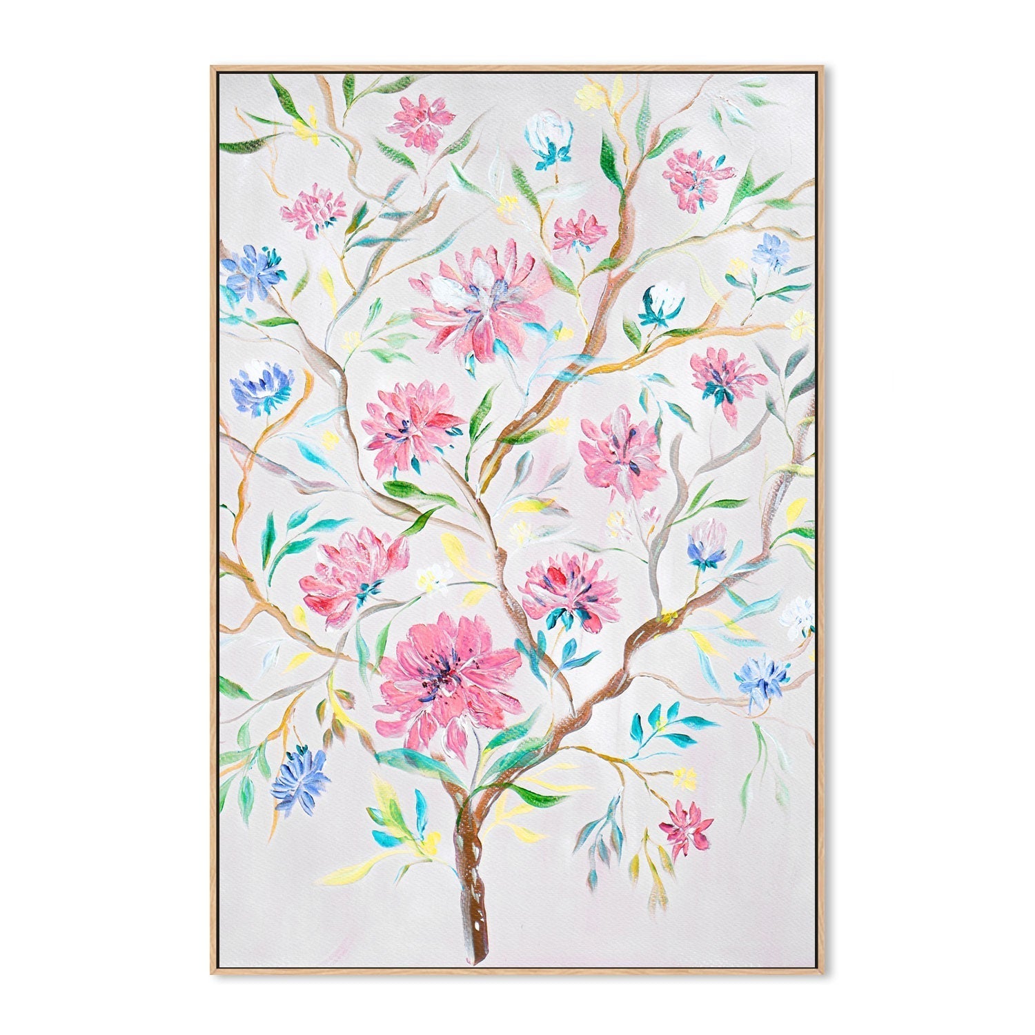 wall-art-print-canvas-poster-framed-Pink Geraniums, Style B , By Nadar Musa-GIOIA-WALL-ART