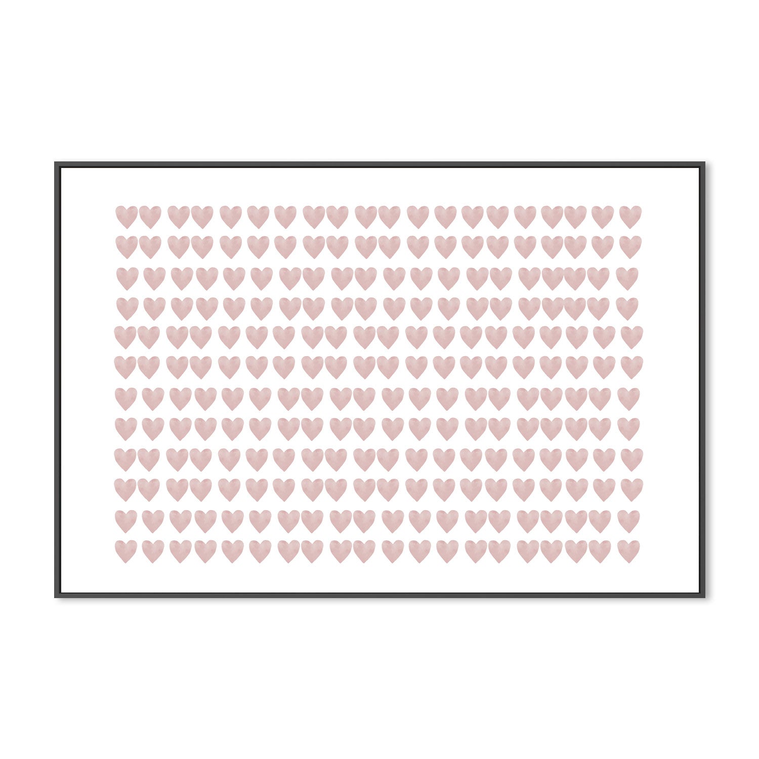 wall-art-print-canvas-poster-framed-Pink Hearts , By Leah Straatsma-3