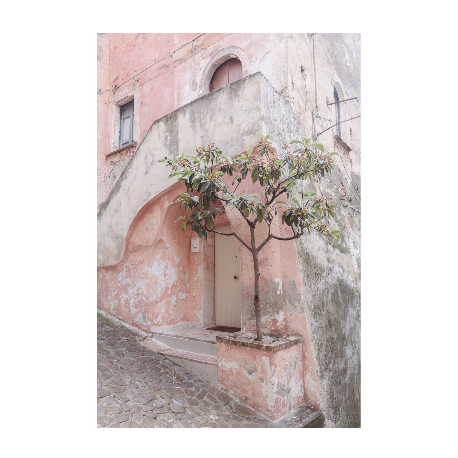 wall-art-print-canvas-poster-framed-Pink House In Corigliano Calabro-1