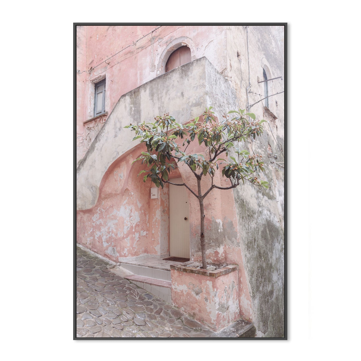 wall-art-print-canvas-poster-framed-Pink House In Corigliano Calabro-3