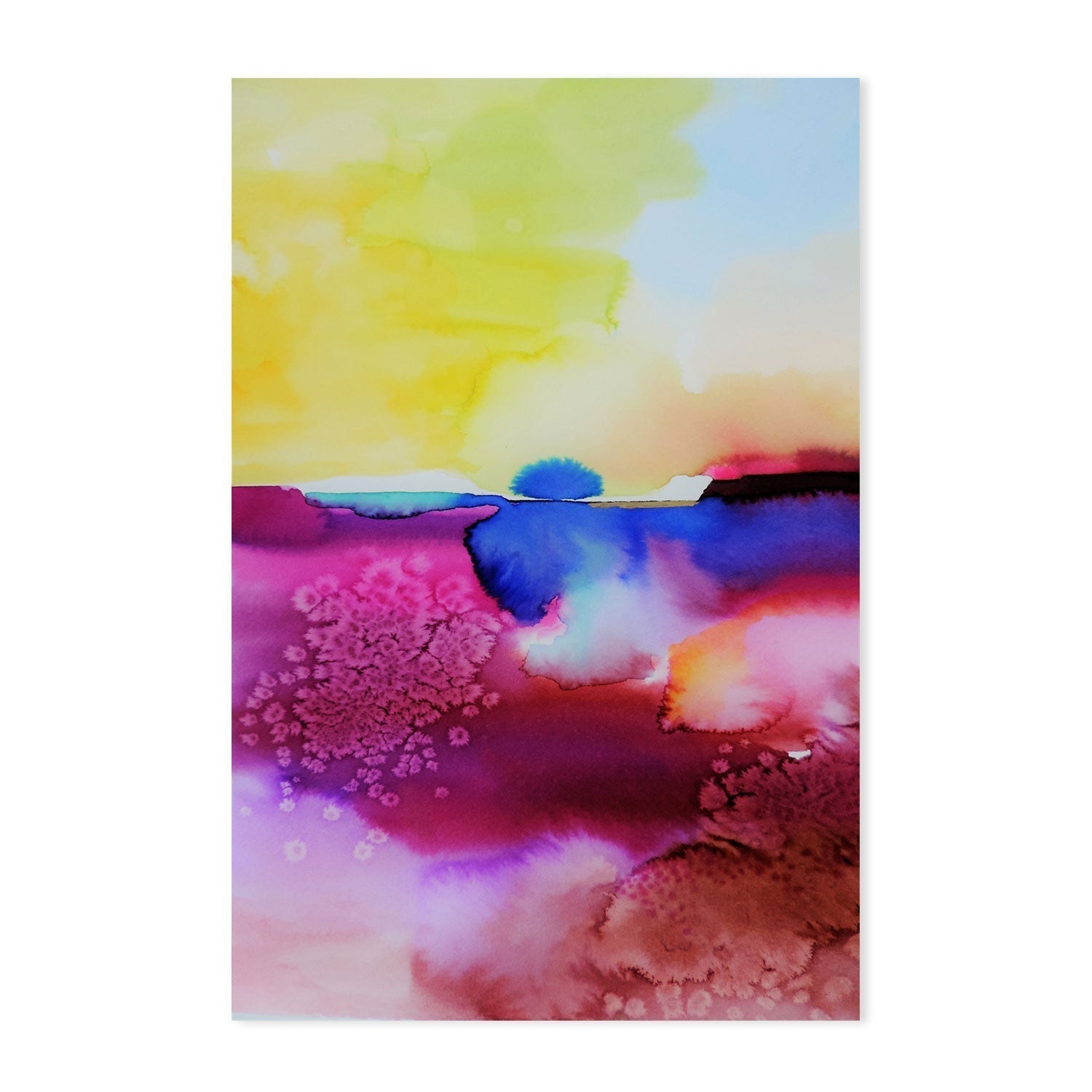 wall-art-print-canvas-poster-framed-Pink Land, Yellow Sky-by-Sylvie Demers-Gioia Wall Art