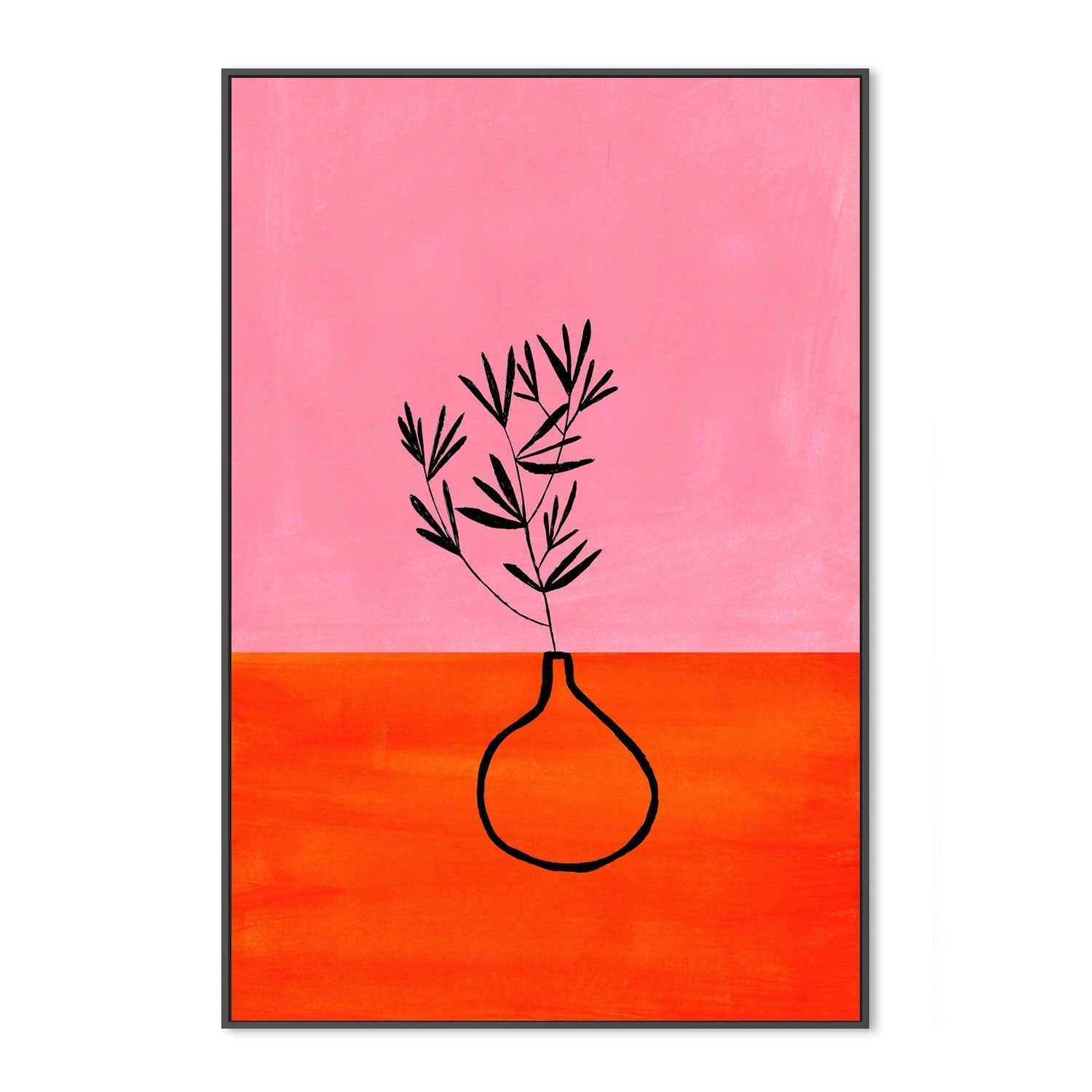 wall-art-print-canvas-poster-framed-Pink Mango Vase , By Ejaaz Haniff-GIOIA-WALL-ART