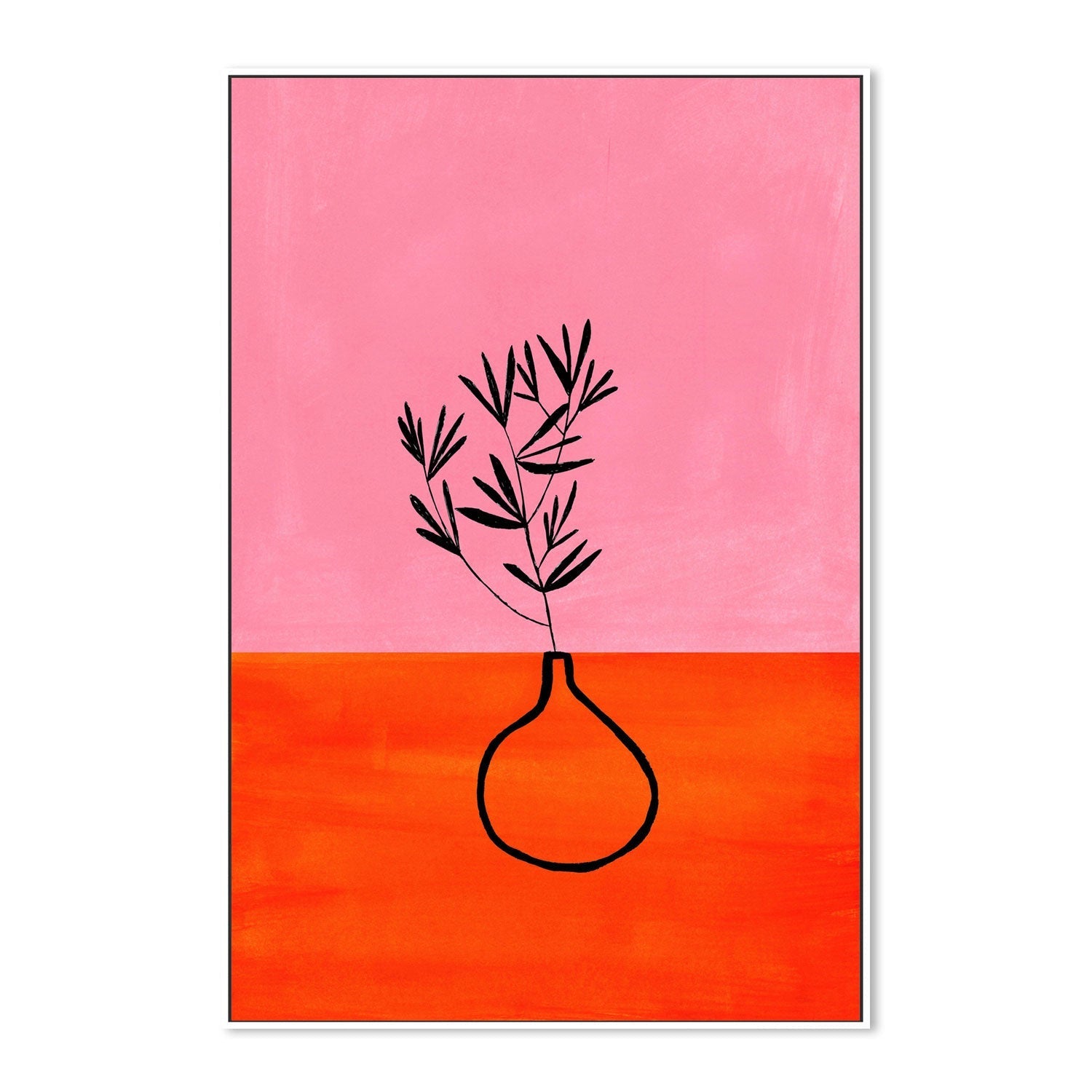 wall-art-print-canvas-poster-framed-Pink Mango Vase , By Ejaaz Haniff-GIOIA-WALL-ART