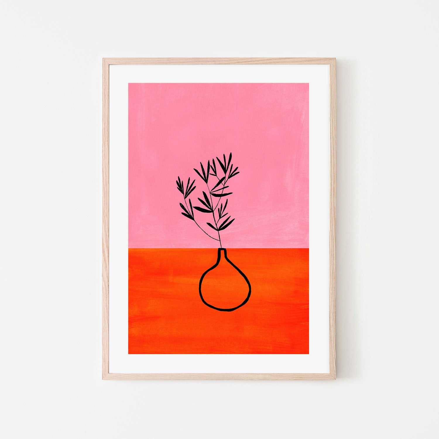 wall-art-print-canvas-poster-framed-Pink Mango Vase , By Ejaaz Haniff-GIOIA-WALL-ART