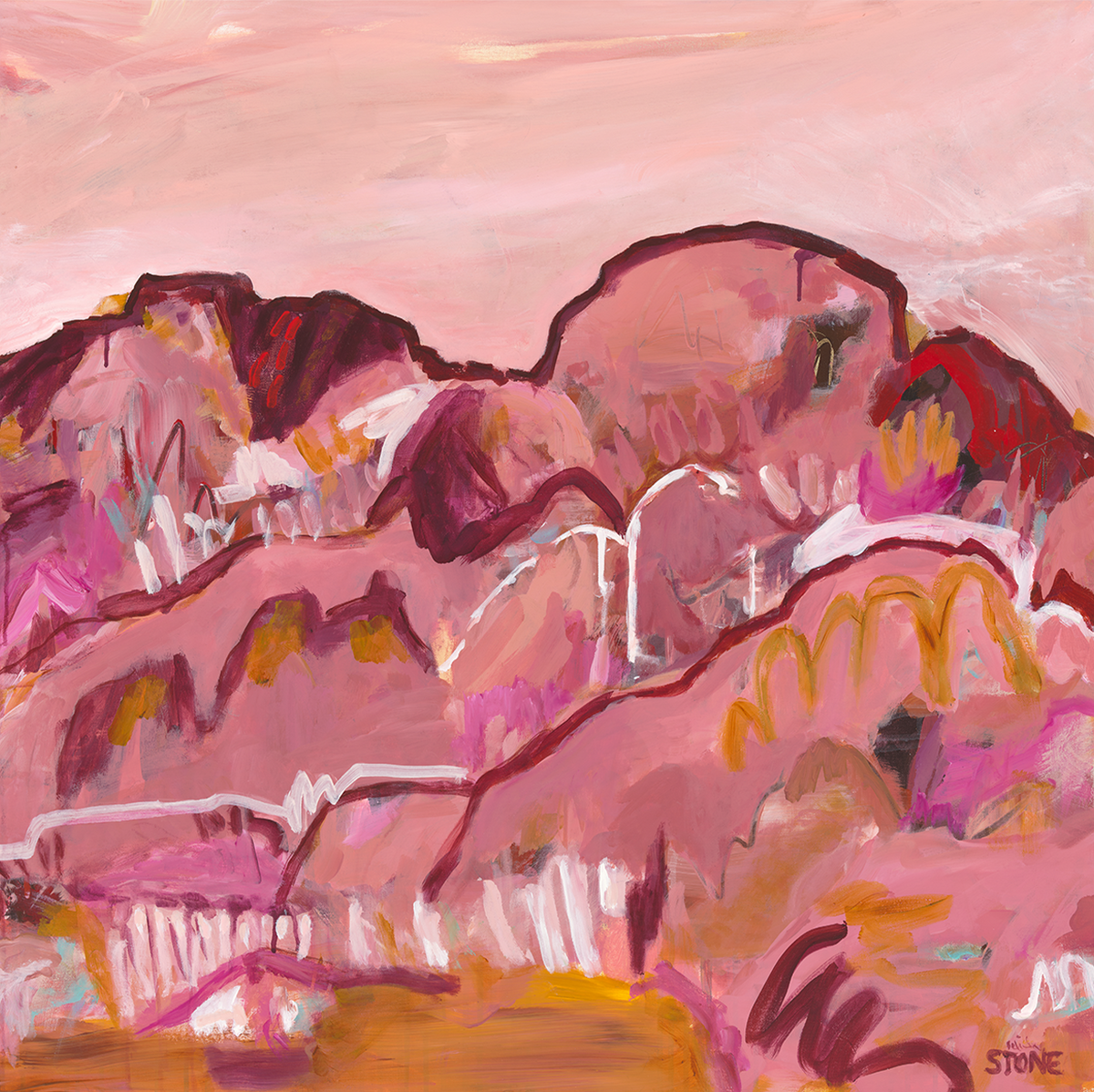 wall-art-print-canvas-poster-framed-Pink Mirage , By Belinda Stone-GIOIA-WALL-ART