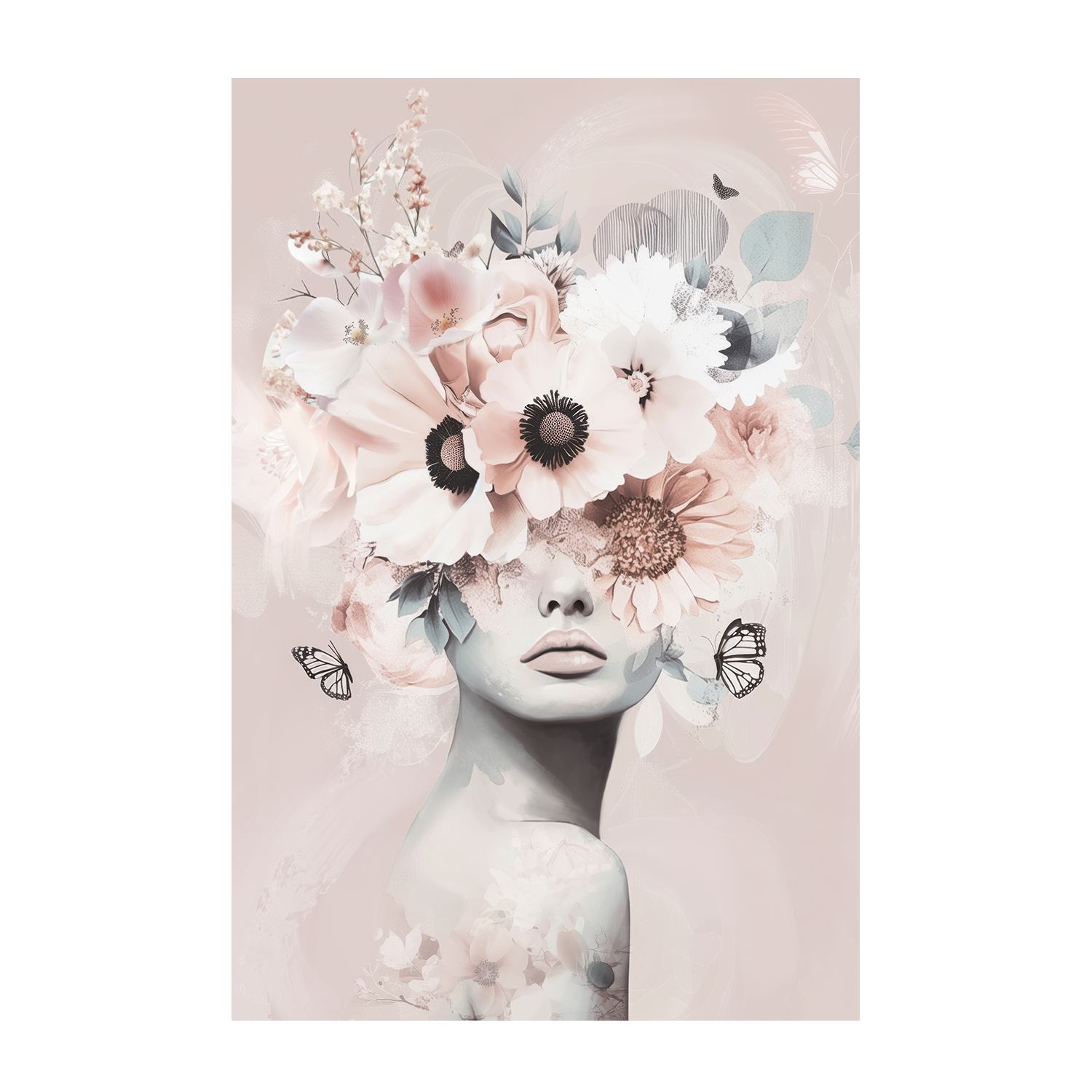 wall-art-print-canvas-poster-framed-Pink Petal Veil, By Bella Eve , By Bella Eve-1