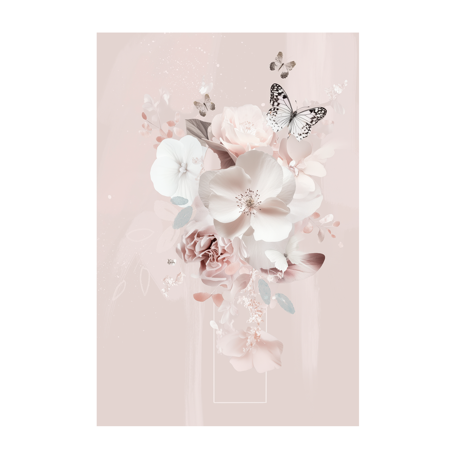 wall-art-print-canvas-poster-framed-Pink Petal Veil, Complement Series, By Bella Eve , By Bella Eve-1