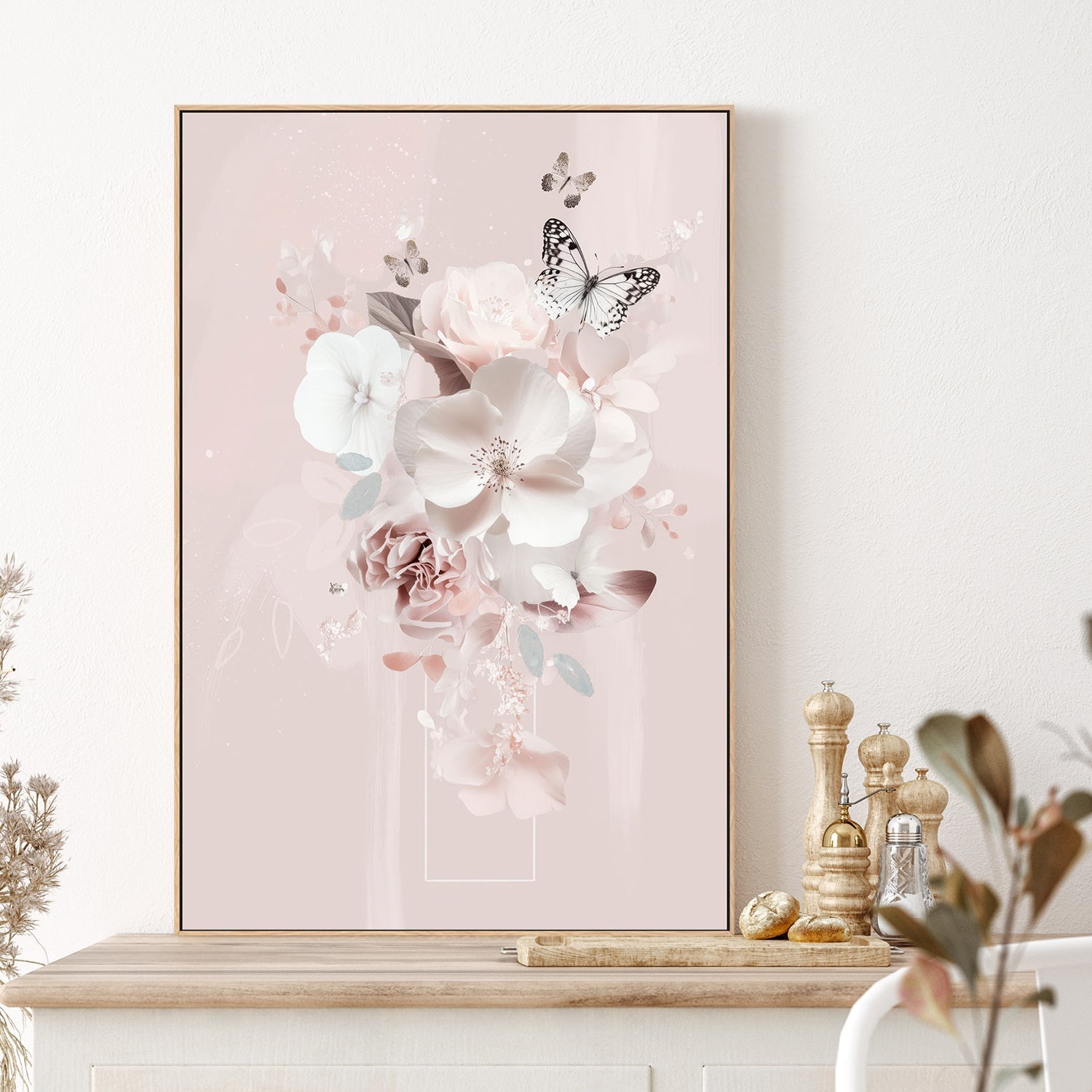 wall-art-print-canvas-poster-framed-Pink Petal Veil, Complement Series, By Bella Eve , By Bella Eve-2