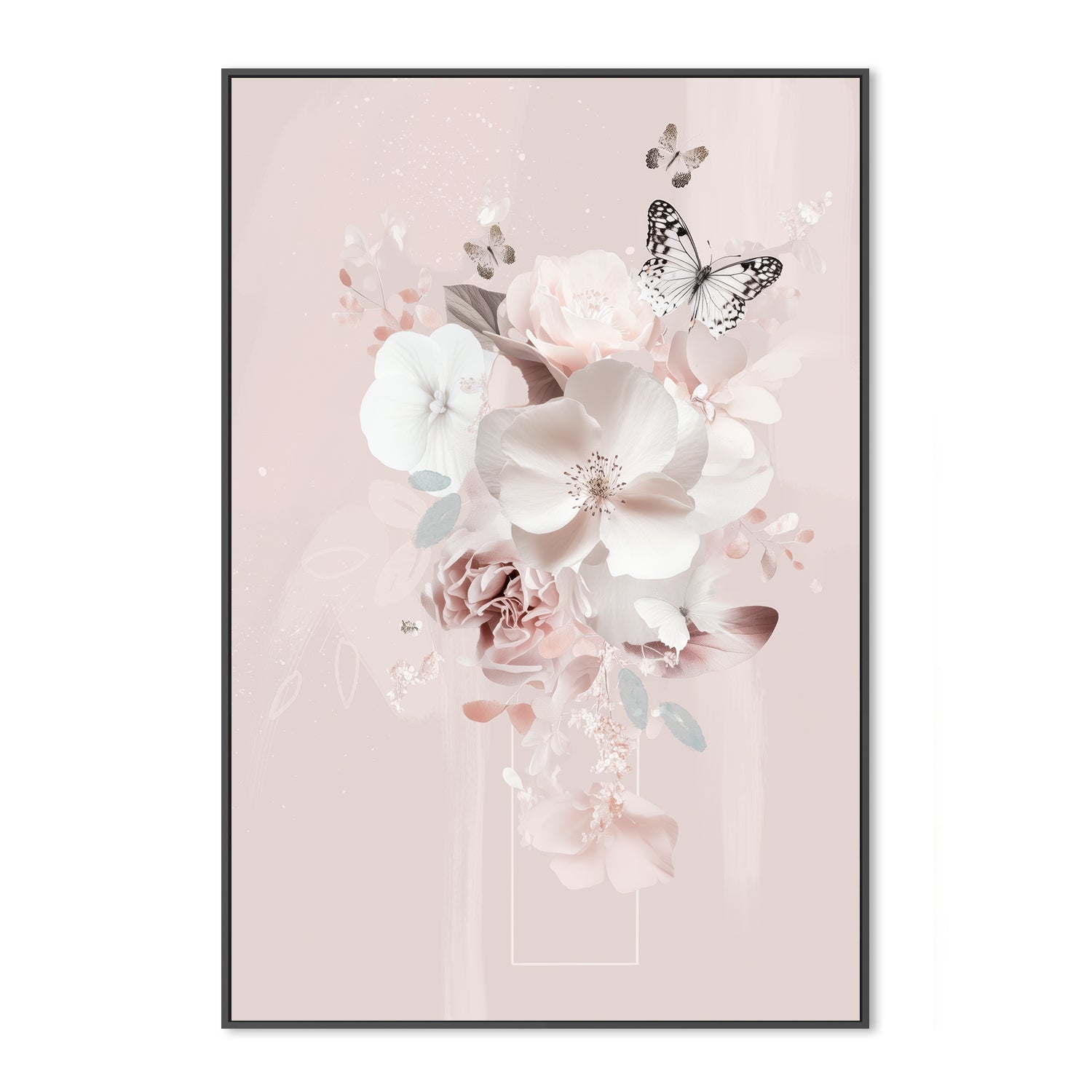 wall-art-print-canvas-poster-framed-Pink Petal Veil, Complement Series, By Bella Eve , By Bella Eve-3