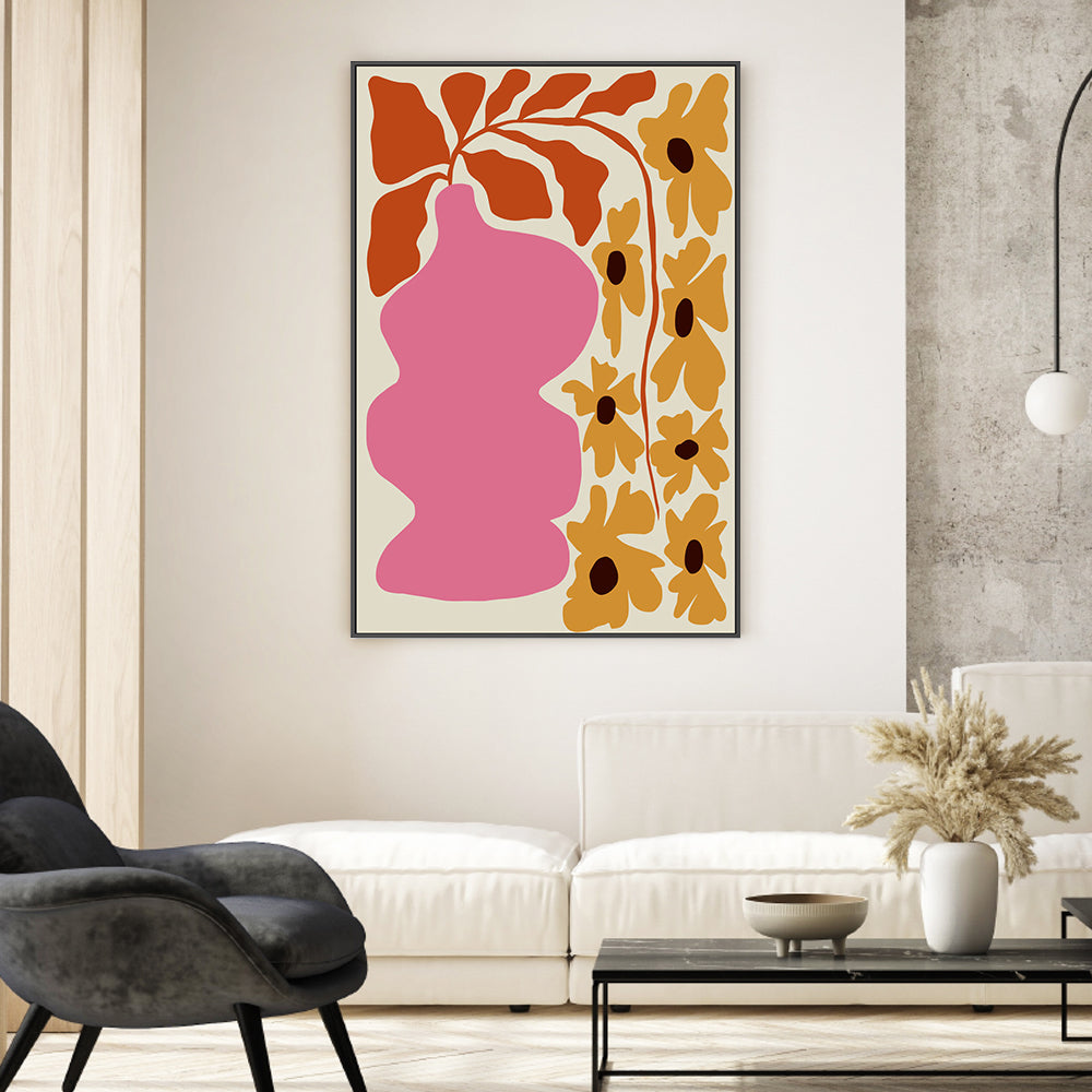 wall-art-print-canvas-poster-framed-Pink Pottery , By Miho Art Studio-2