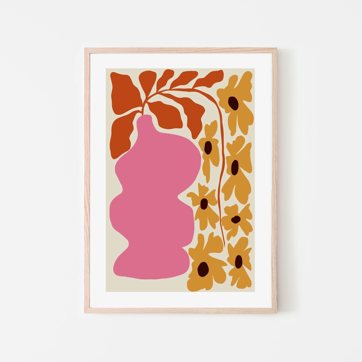 wall-art-print-canvas-poster-framed-Pink Pottery , By Miho Art Studio-6