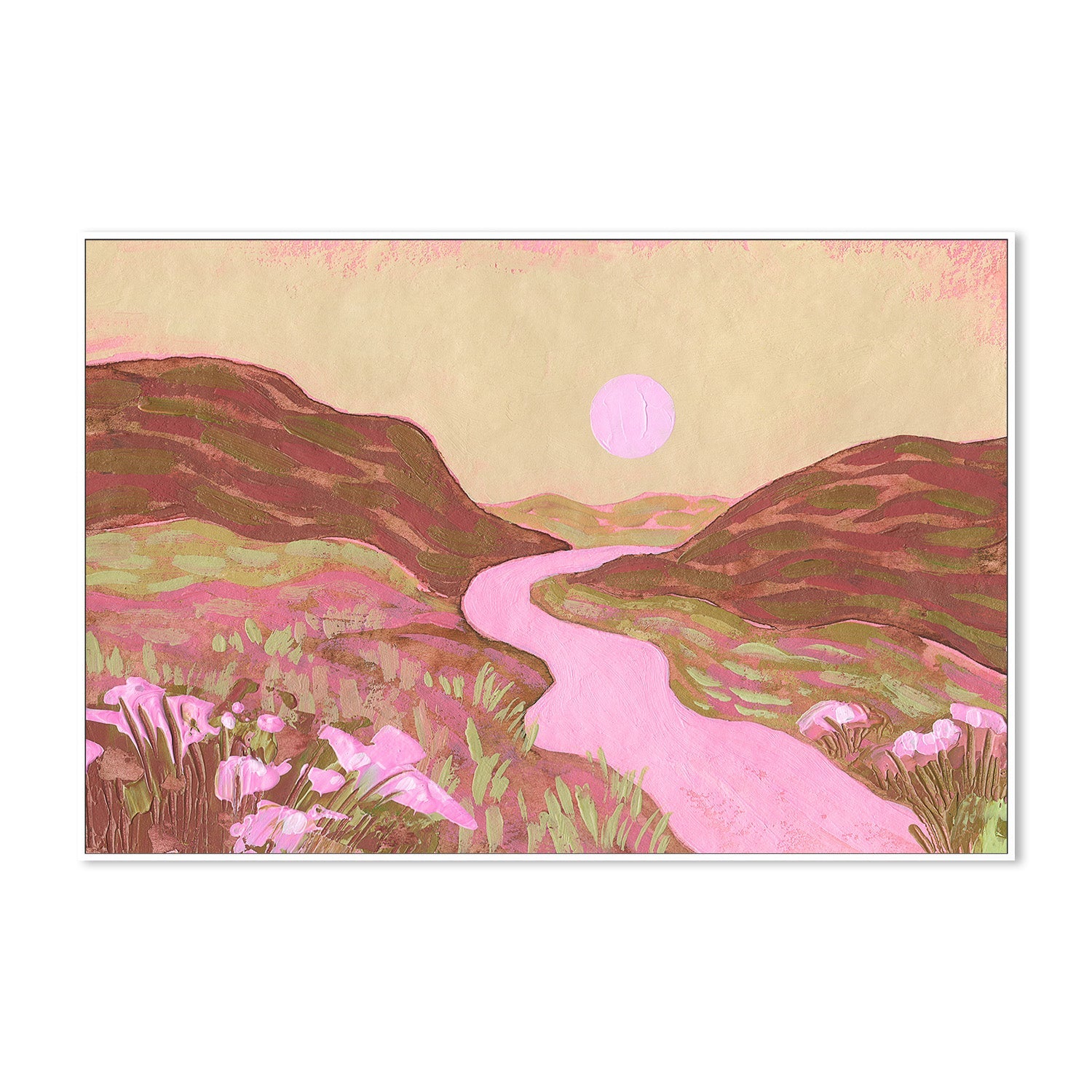 wall-art-print-canvas-poster-framed-Pink River-5