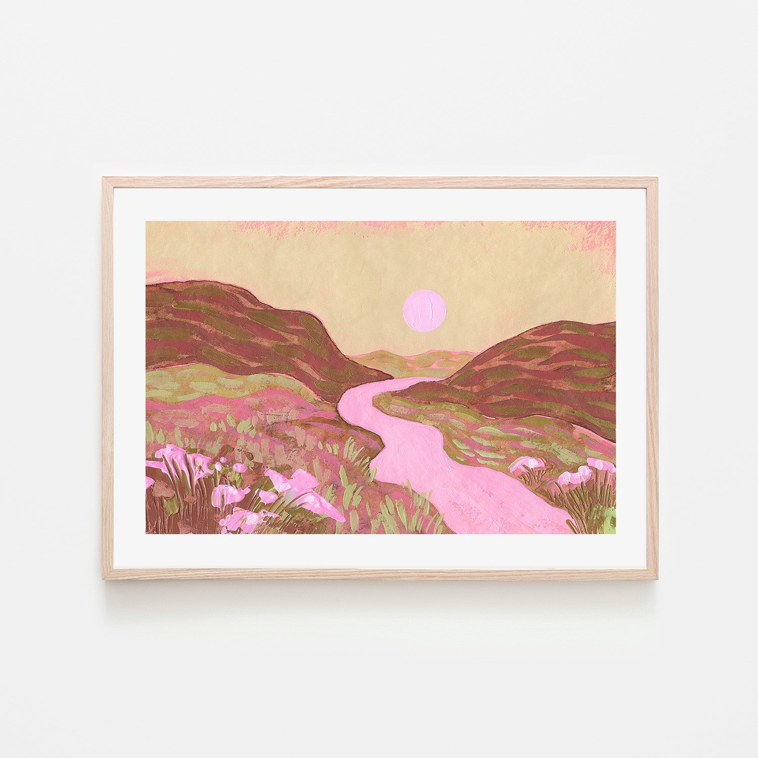 wall-art-print-canvas-poster-framed-Pink River-6