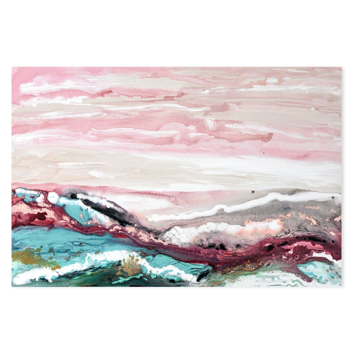 wall-art-print-canvas-poster-framed-Pink Seas , By Lori Burke-GIOIA-WALL-ART