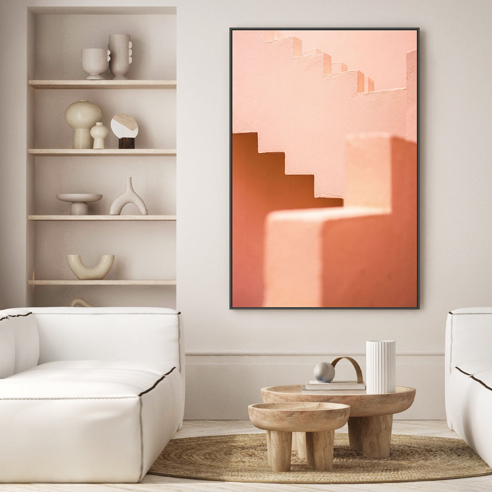 wall-art-print-canvas-poster-framed-Pink Stairs, By Raisa Zwart-GIOIA-WALL-ART