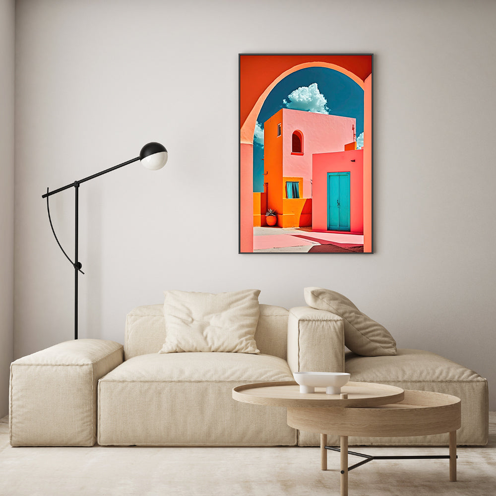 wall-art-print-canvas-poster-framed-Pink Town , By Treechild-GIOIA-WALL-ART