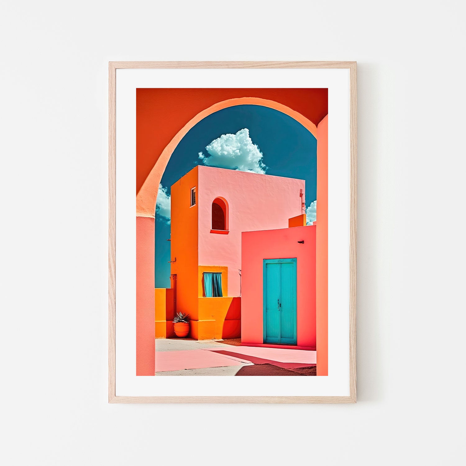 wall-art-print-canvas-poster-framed-Pink Town , By Treechild-GIOIA-WALL-ART