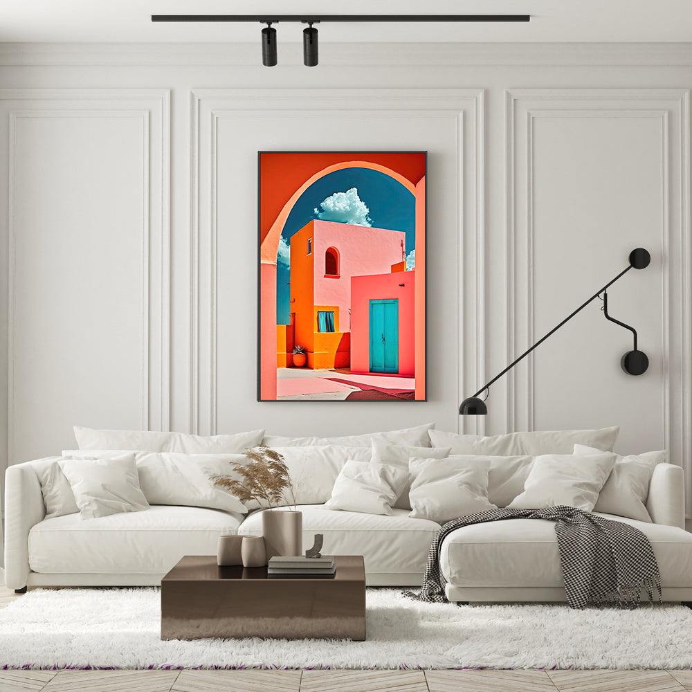 wall-art-print-canvas-poster-framed-Pink Town , By Treechild-GIOIA-WALL-ART