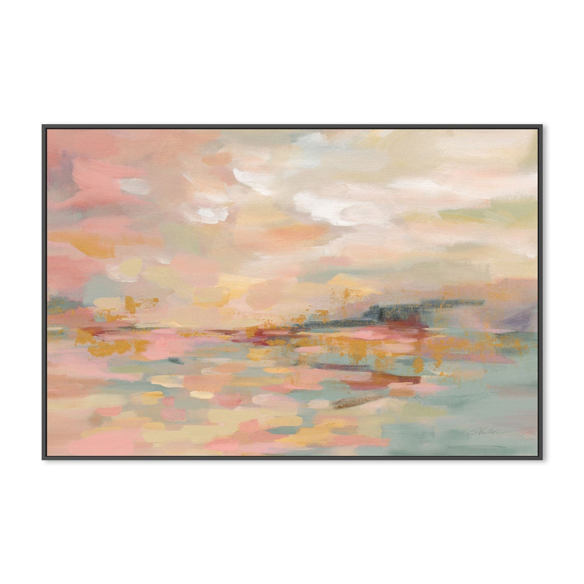 wall-art-print-canvas-poster-framed-Pink Waves , By Silvia Vassileva-GIOIA-WALL-ART