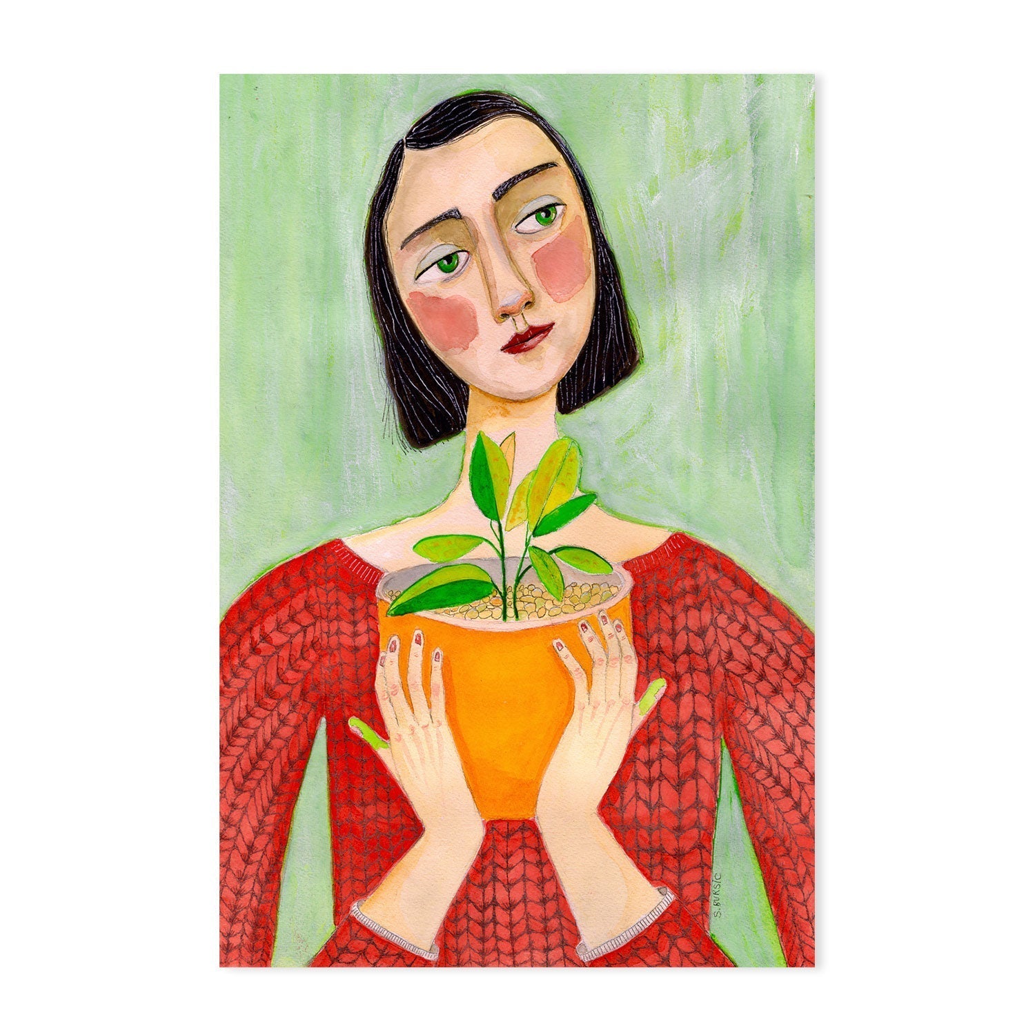 wall-art-print-canvas-poster-framed-Plant Mum , By Sharyn Bursic-GIOIA-WALL-ART