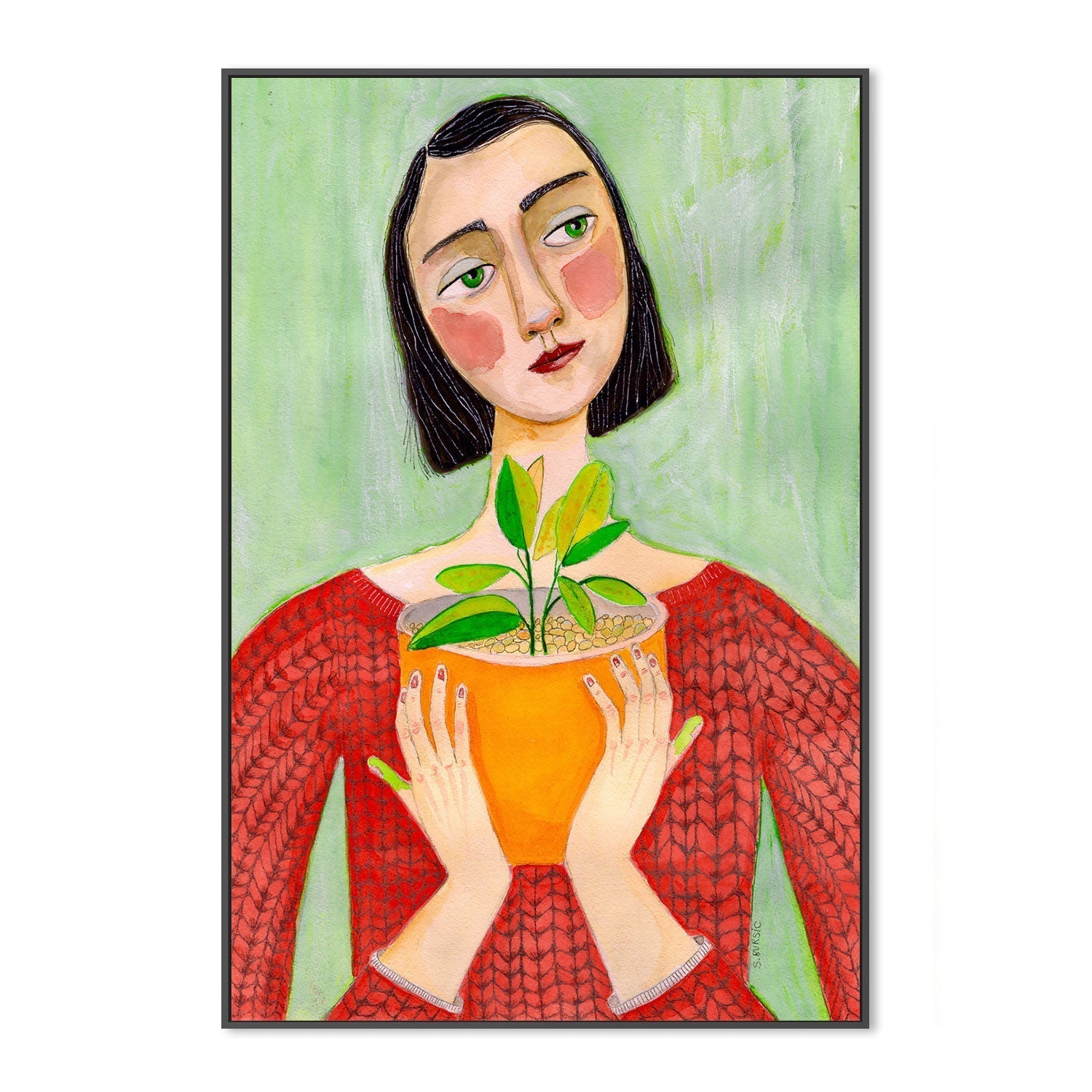 wall-art-print-canvas-poster-framed-Plant Mum , By Sharyn Bursic-GIOIA-WALL-ART