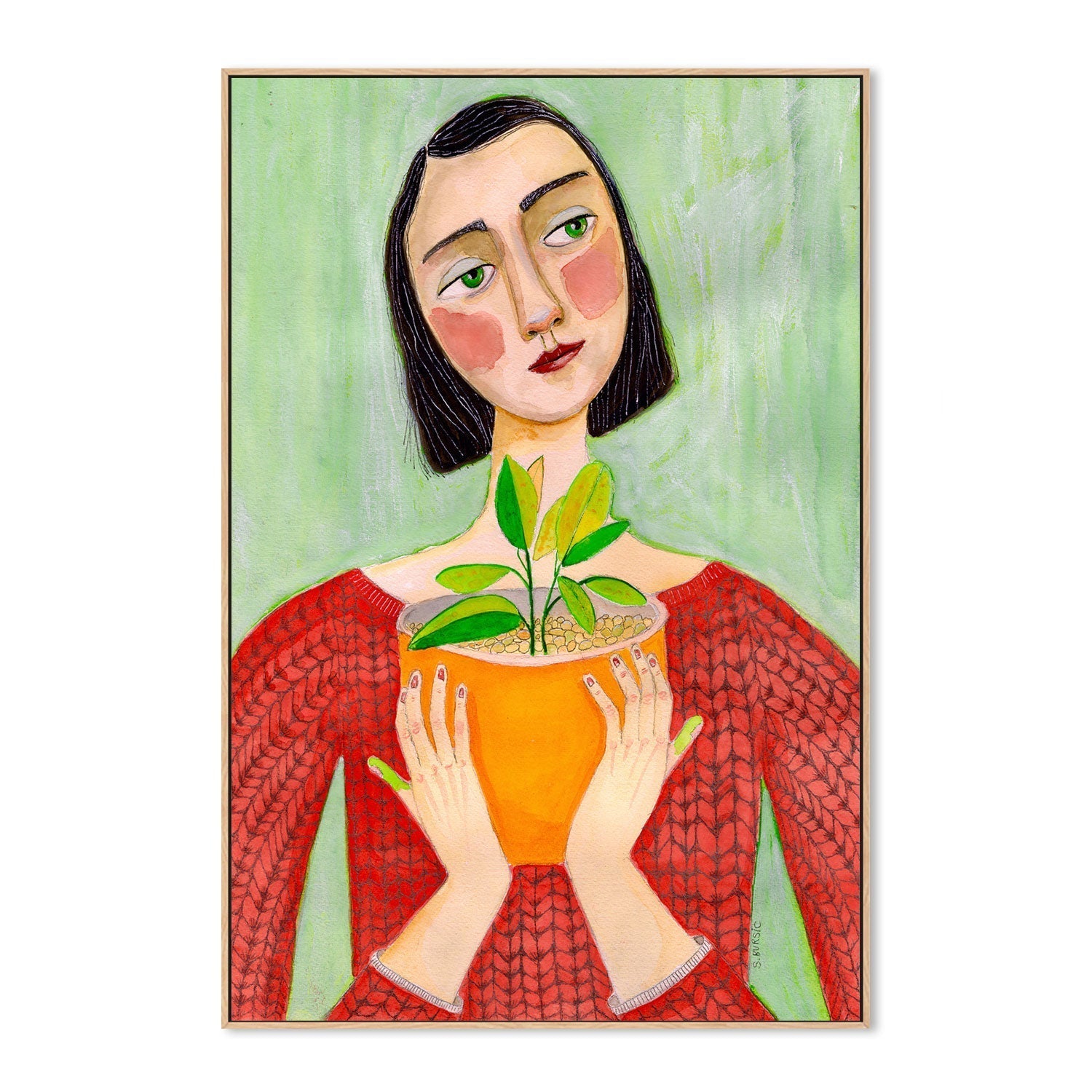 wall-art-print-canvas-poster-framed-Plant Mum , By Sharyn Bursic-GIOIA-WALL-ART